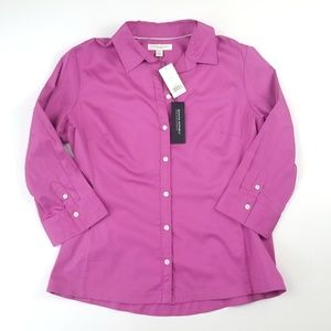 NWT Banana Republic Fuchsia Fitted Shirt Large